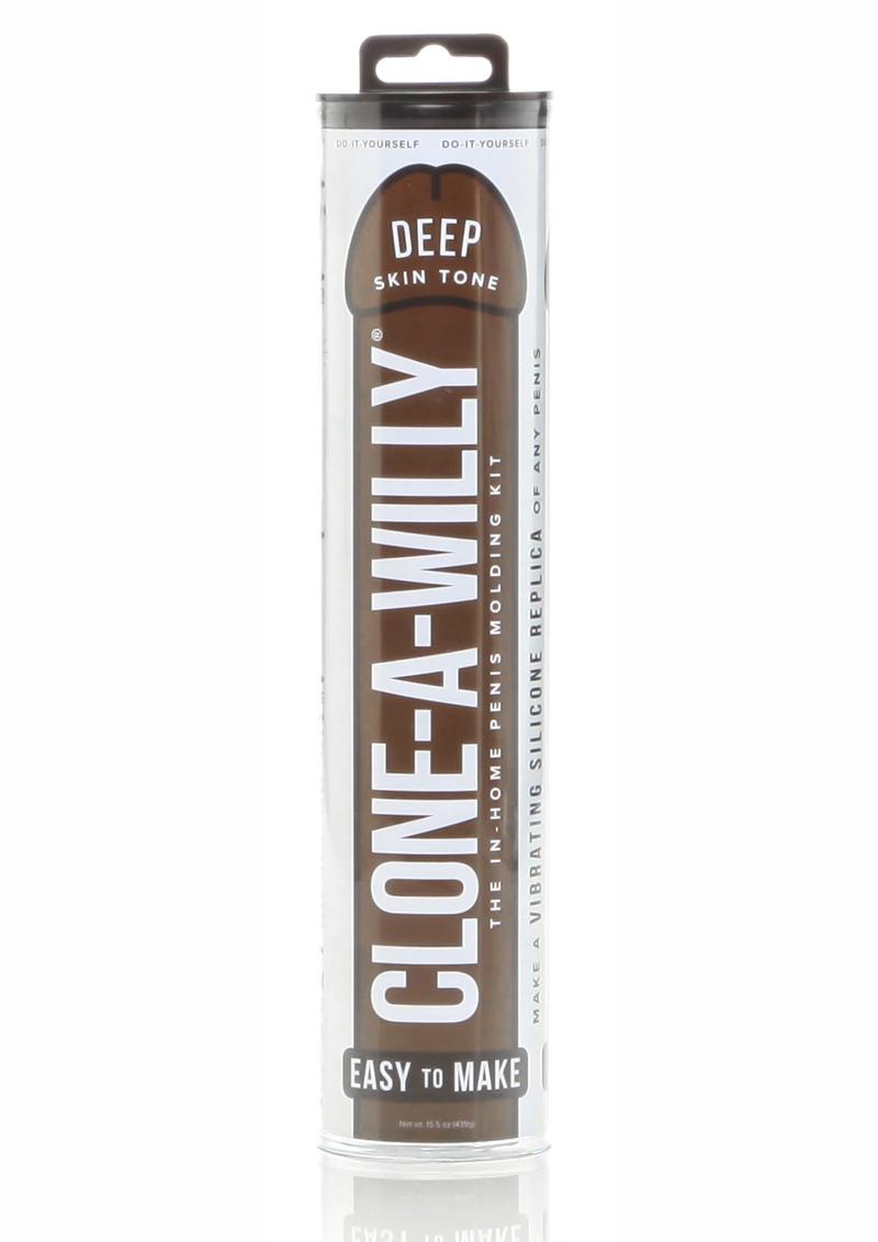 Clone-A-Willy Silicone Dildo Molding Kit with Vibrator - Deep Skin Tone