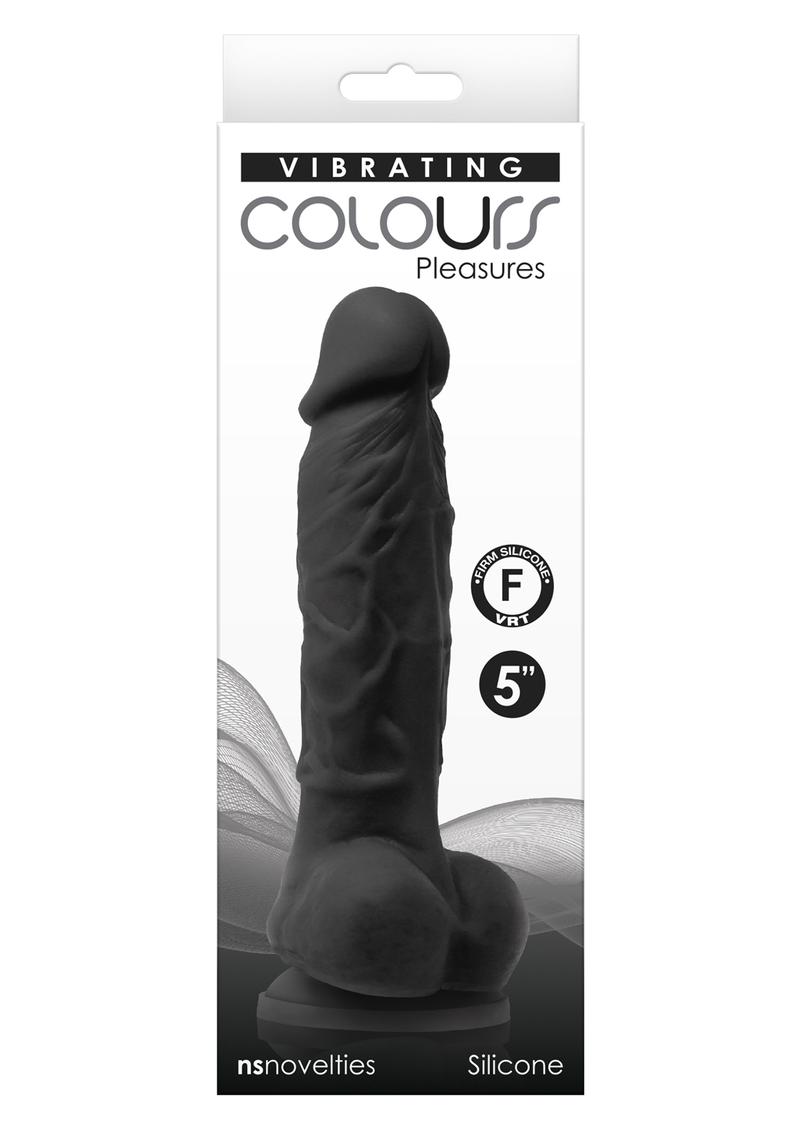 Colours Pleasures Silicone Vibrating Dildo with Balls