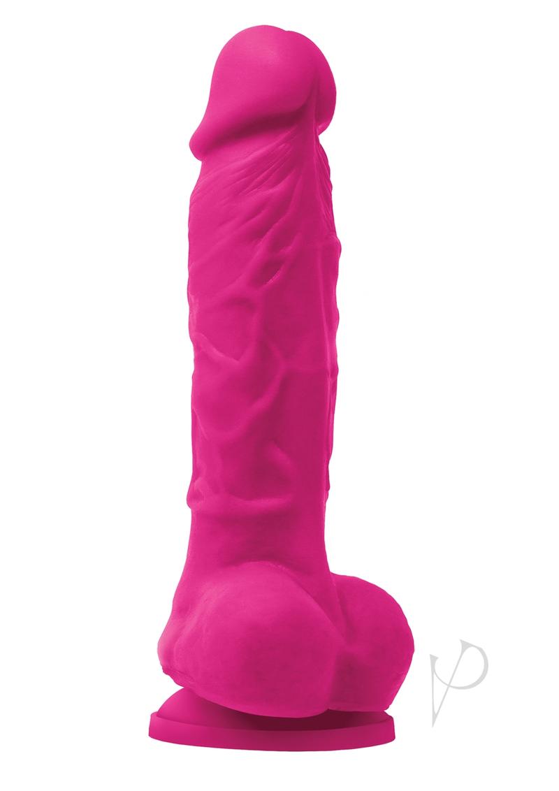 Colours Pleasures Silicone Vibrating Dildo with Balls